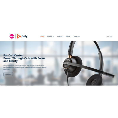 POLY Voyager 4310 Business Headset Malaysia｜Microsoft Teams Certified Wireless Headset for Office and Remote Work